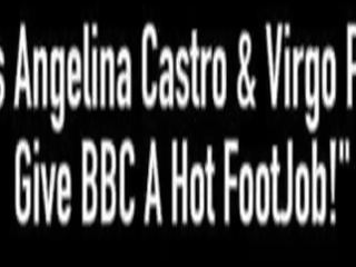 BBWs Angelina Castro & Virgo Peridot Give BBC A marvelous FootJob&excl;