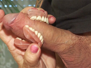 Toothless Blowbang with 74 Year Old Mom, xxx movie fb
